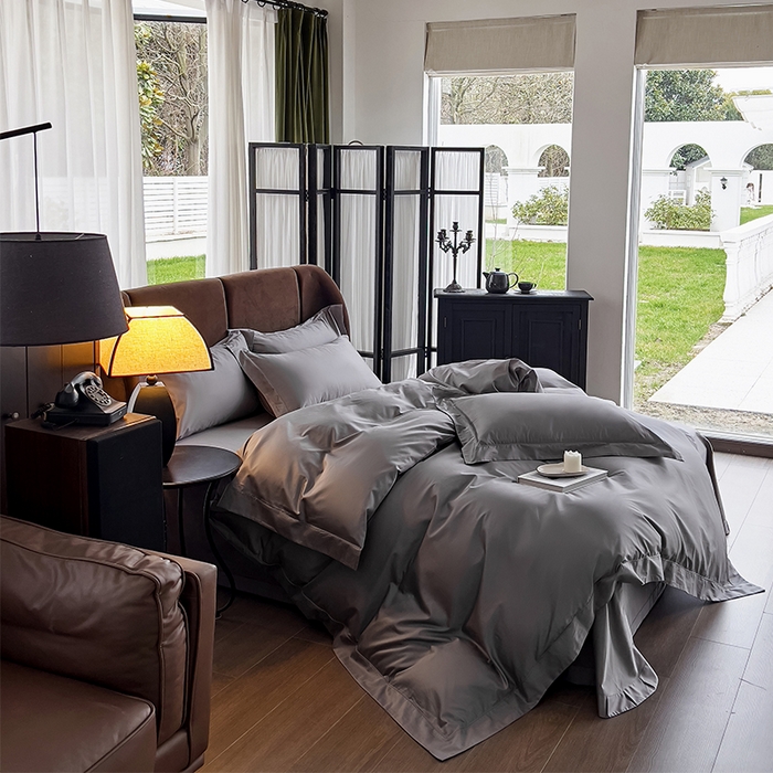 91家纺网 家纺一手货源 找家纺 （总）栩裕纺织 2026新款双股长绒棉纯色单品被套系列-邂逅