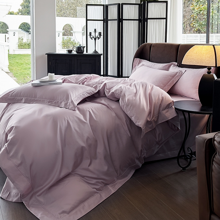 栩裕纺织 2026新款双股长绒棉纯色单品被套系列-邂逅 优雅紫