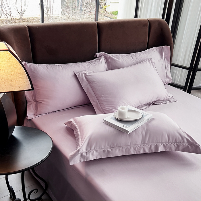 91家纺网 家纺一手货源 找家纺 栩裕纺织 2026新款双股长绒棉纯色单品被套系列-邂逅 优雅紫