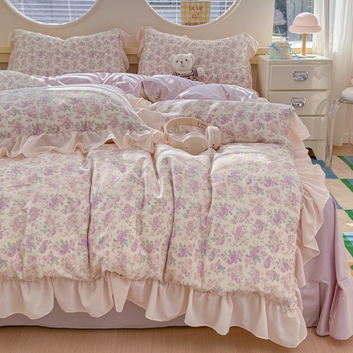 91家纺网 家纺一手货源 找家纺 （总）橘子家 2026新款全棉雪纺四件套