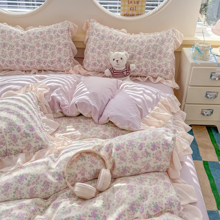 91家纺网 家纺一手货源 找家纺 （总）橘子家 2026新款全棉雪纺四件套