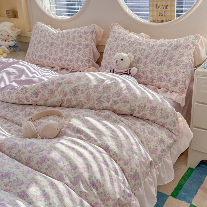 91家纺网 家纺一手货源 找家纺 （总）橘子家 2026新款全棉雪纺四件套