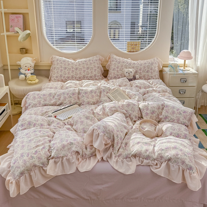 91家纺网 家纺一手货源 找家纺 （总）橘子家 2026新款全棉雪纺四件套