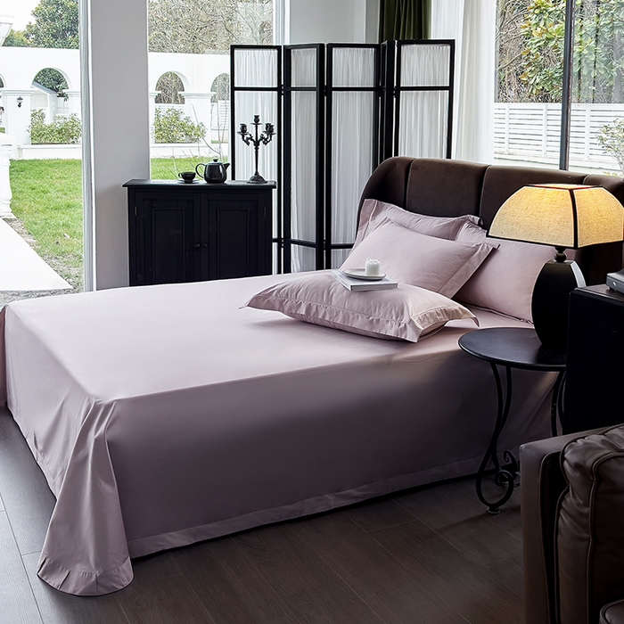 91家纺网 家纺一手货源 找家纺 栩裕纺织 2026新款双股长绒棉纯色单品被套系列-邂逅 优雅紫