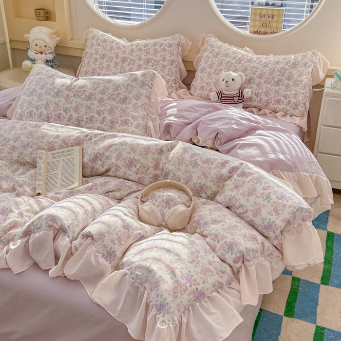 91家纺网 家纺一手货源 找家纺 （总）橘子家 2026新款全棉雪纺四件套