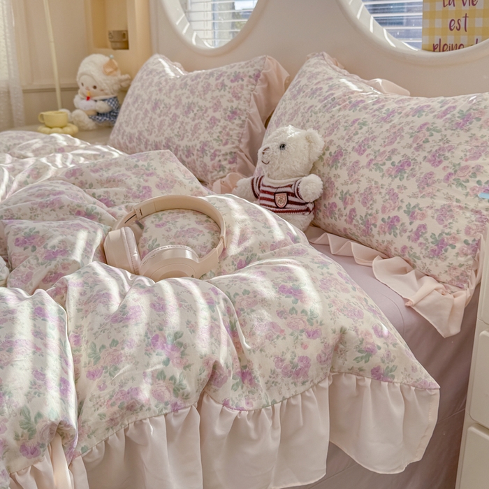 91家纺网 家纺一手货源 找家纺 （总）橘子家 2026新款全棉雪纺四件套