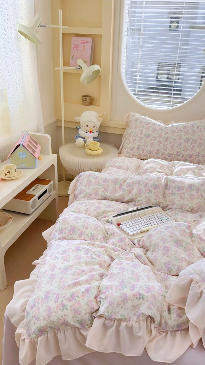 91家纺网 家纺一手货源 找家纺 （总）橘子家 2026新款全棉雪纺四件套