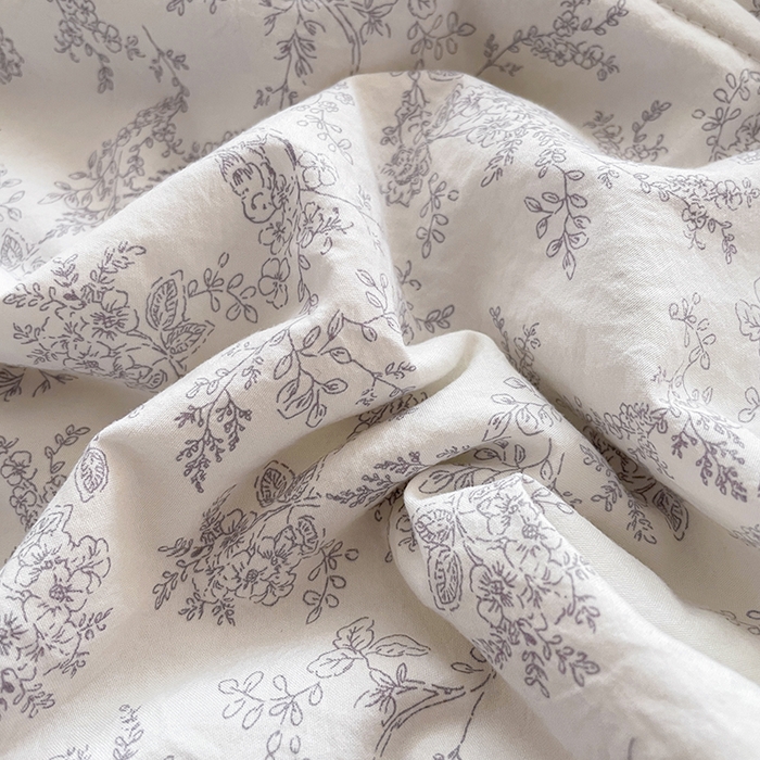 91家纺网 家纺一手货源 找家纺 艺慕家纺 2026新款直播热款古法仿棉AB版水洗棉印花双层蕾丝花边夏被床盖四件套 AB版-素影