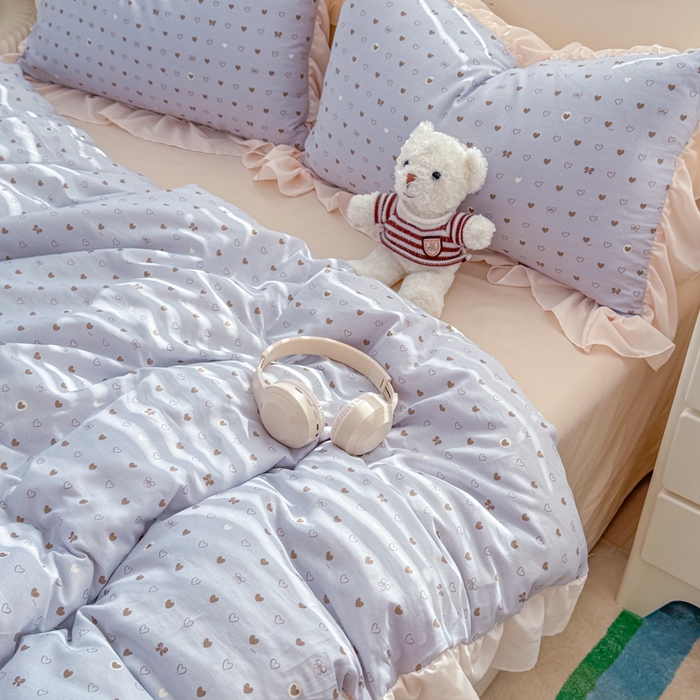 91家纺网 家纺一手货源 找家纺 橘子家 2026新款全棉雪纺四件套 心愿