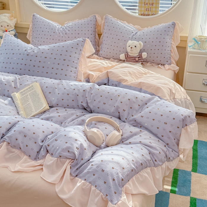 91家纺网 家纺一手货源 找家纺 橘子家 2026新款全棉雪纺四件套 心愿