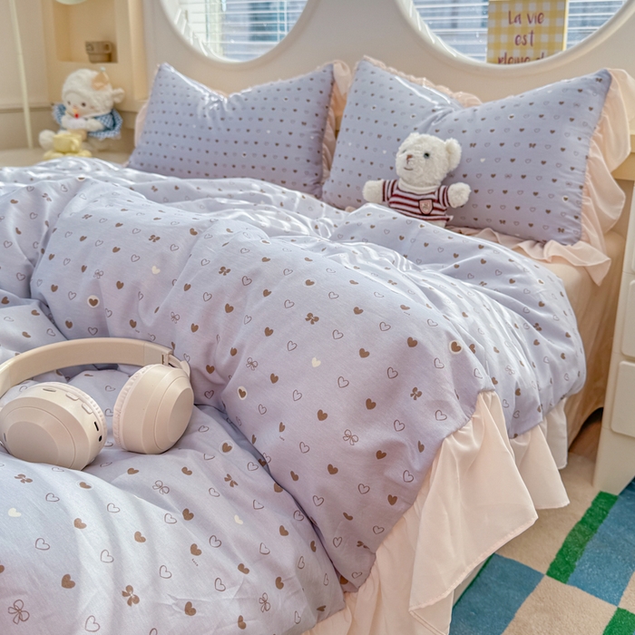 91家纺网 家纺一手货源 找家纺 橘子家 2026新款全棉雪纺四件套 心愿