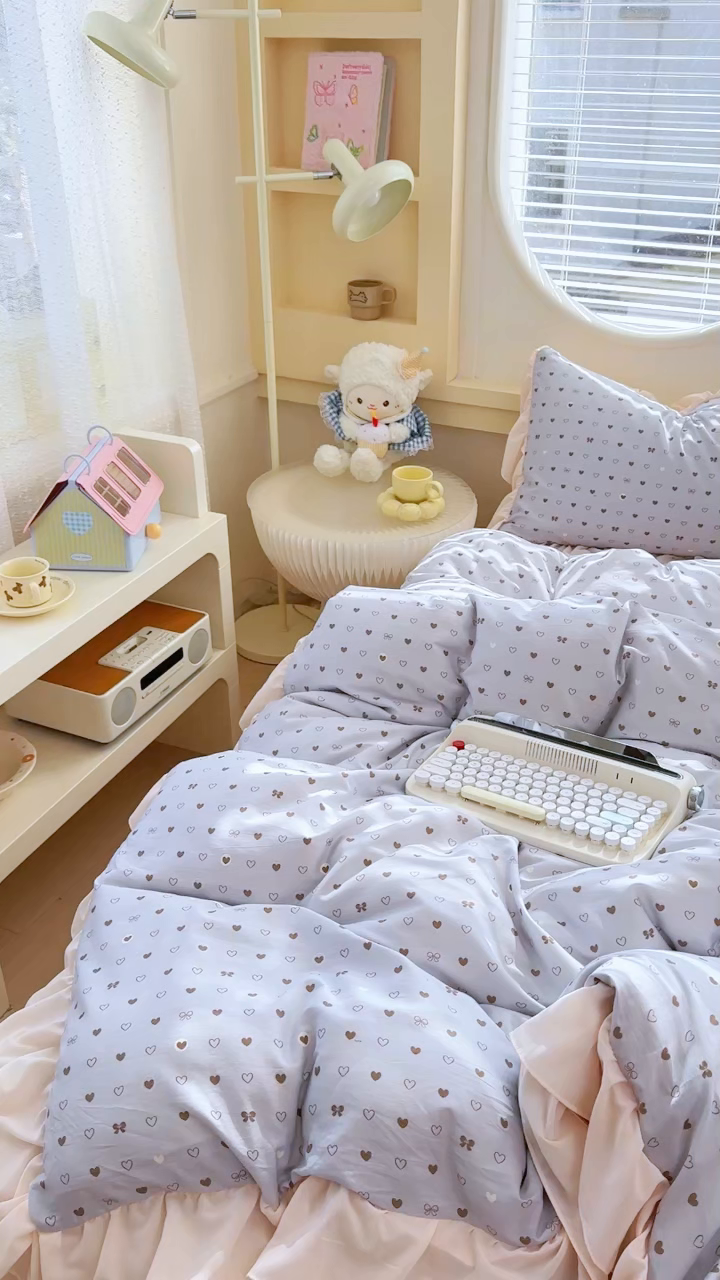 91家纺网 家纺一手货源 找家纺 橘子家 2026新款全棉雪纺四件套 心愿