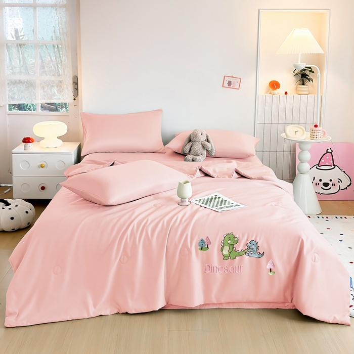 91家纺网 家纺一手货源 找家纺 （总）暖意家纺 2026春夏新款水洗真丝夏被夏凉被空调被单人双人四件套