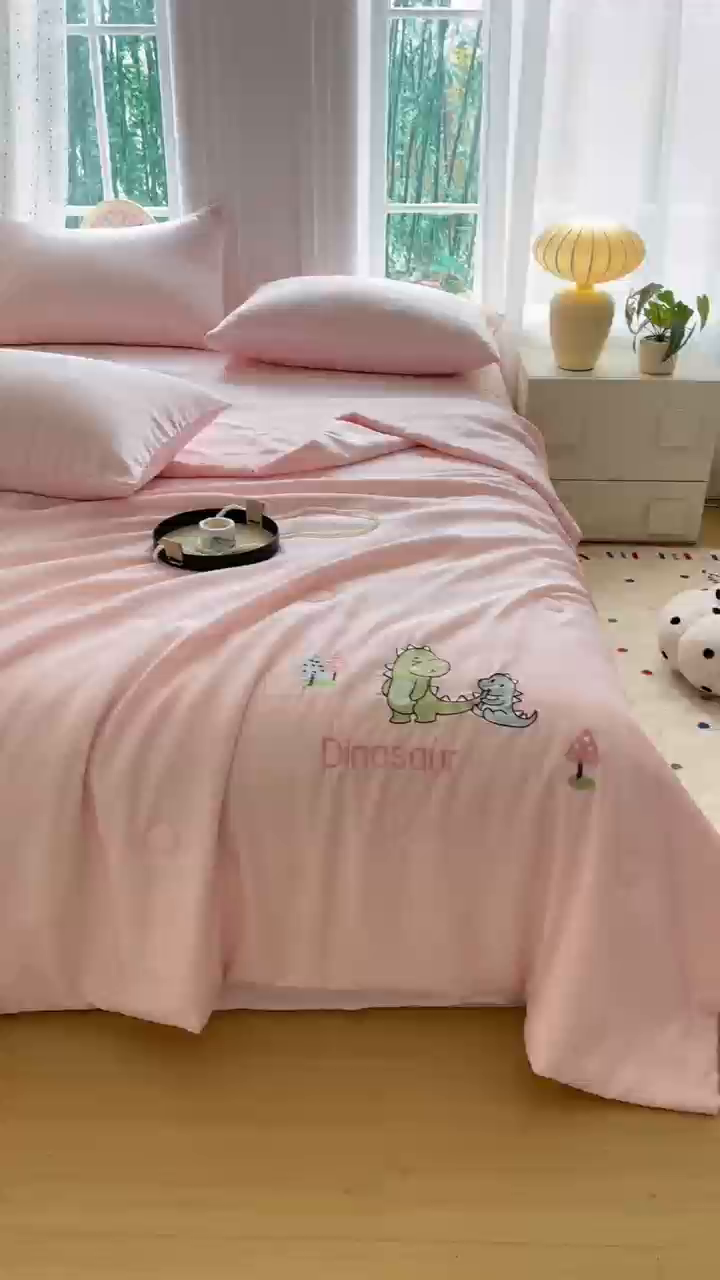 91家纺网 家纺一手货源 找家纺 （总）暖意家纺 2026春夏新款水洗真丝夏被夏凉被空调被单人双人四件套