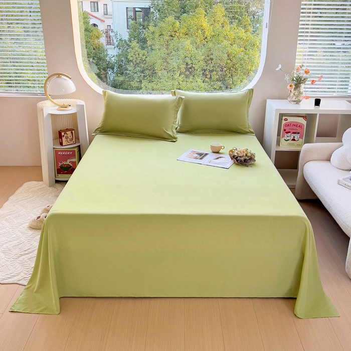 91家纺网 家纺一手货源 找家纺 （总）宇淳国际 2026新款纯色舒适亲肤芦荟棉水洗棉单床单