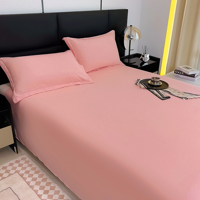 91家纺网 家纺一手货源 找家纺 宇淳国际 2026新款纯色舒适亲肤芦荟棉水洗棉单床单 玉色