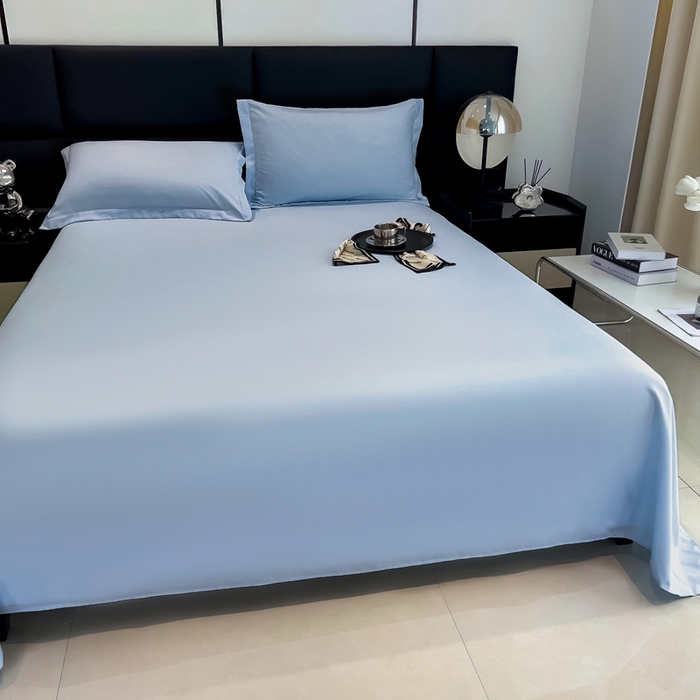 91家纺网 家纺一手货源 找家纺 宇淳国际 2026新款纯色舒适亲肤芦荟棉水洗棉单床单 天蓝