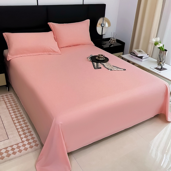 91家纺网 家纺一手货源 找家纺 宇淳国际 2026新款纯色舒适亲肤芦荟棉水洗棉单床单 玉色