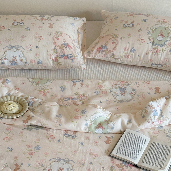 91家纺网 家纺一手货源 找家纺 （总）一加一 2026新款全棉双层纱印花凉感夏被-云纱织梦