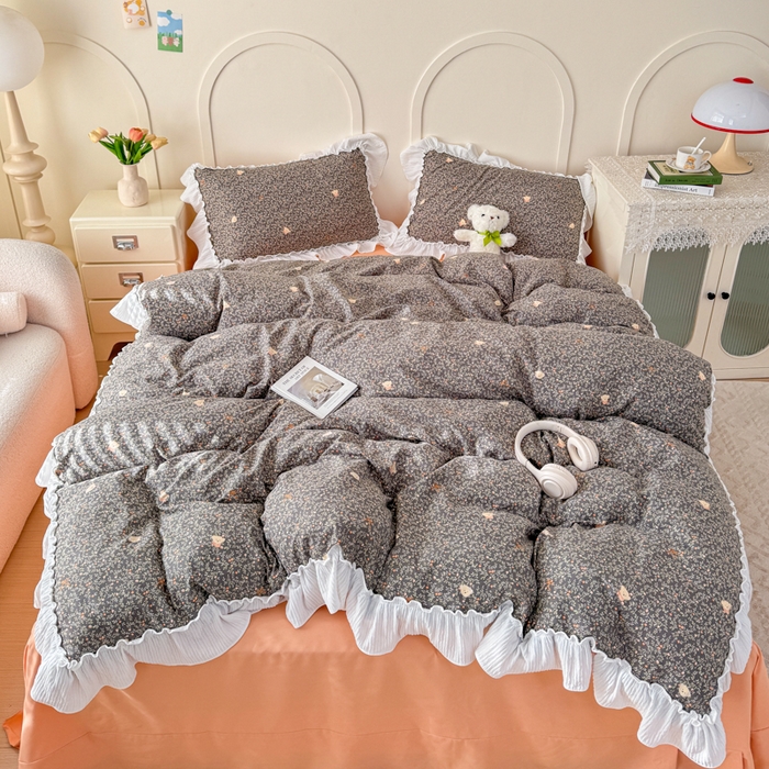 91家纺网 家纺一手货源 找家纺 （总）橘子家 2026新款全棉雪纺四件套