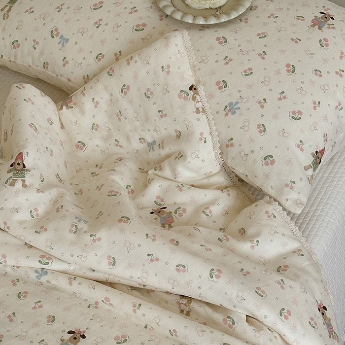 91家纺网 家纺一手货源 找家纺 一加一 2026新款全棉双层纱印花凉感夏被-云纱织梦 无敌掌门狗