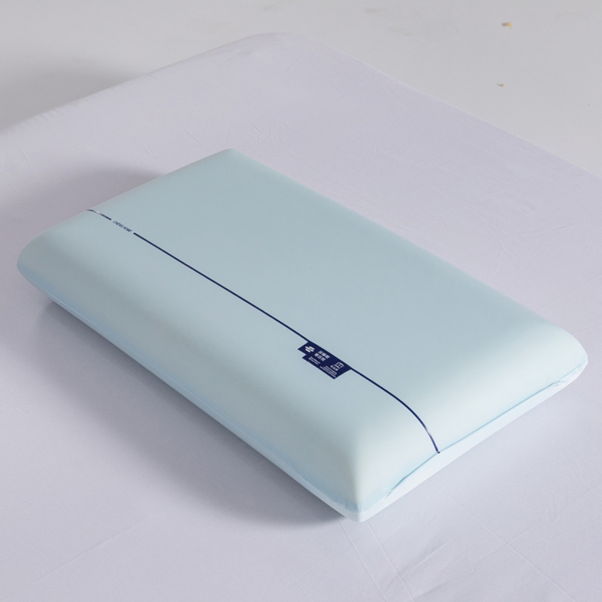 91家纺网 家纺一手货源 找家纺 七夜居 2026新款某朵同款慢回弹深睡太空记忆枕芯面包枕 枕头枕芯记忆枕 浅蓝