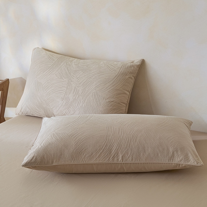 91家纺网 家纺一手货源 找家纺 一加一 2026新款全棉提花级简松弛大豆夏被-素棉云皱 布兰卡-金属灰