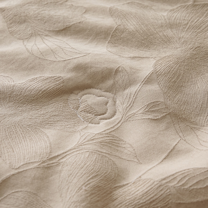 91家纺网 家纺一手货源 找家纺 一加一 2026新款全棉提花级简松弛大豆夏被-素棉云皱 花柔玉净