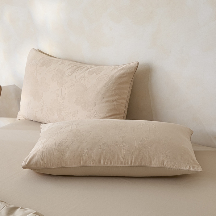 91家纺网 家纺一手货源 找家纺 一加一 2026新款全棉提花级简松弛大豆夏被-素棉云皱 花柔玉净