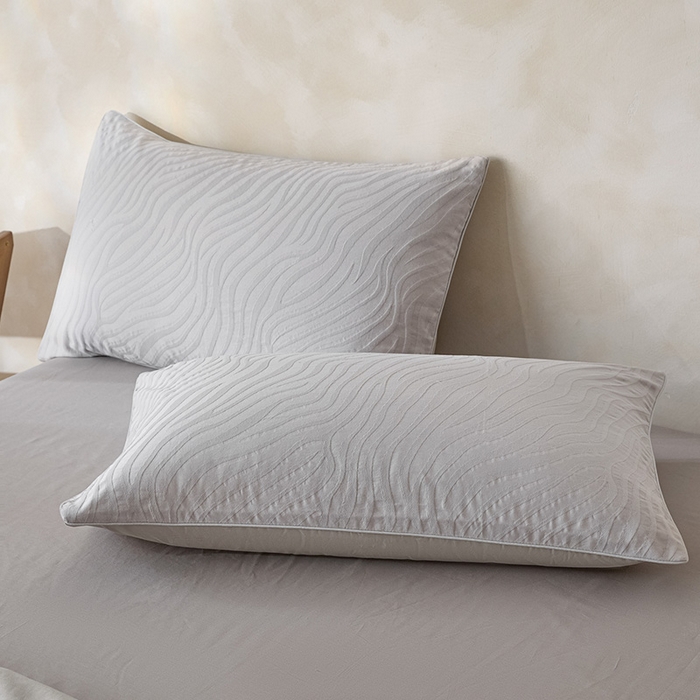 91家纺网 家纺一手货源 找家纺 一加一 2026新款全棉提花级简松弛大豆夏被-素棉云皱 杰斯