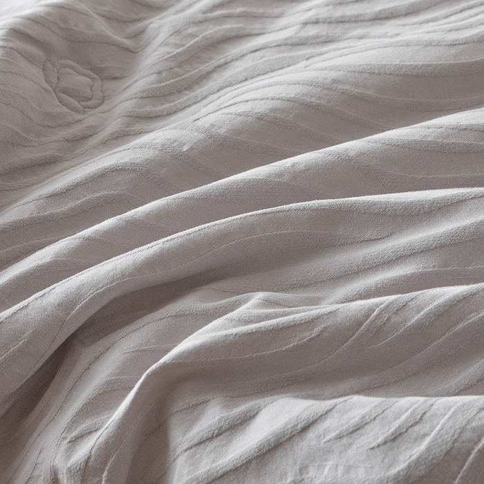 91家纺网 家纺一手货源 找家纺 一加一 2026新款全棉提花级简松弛大豆夏被-素棉云皱 杰斯