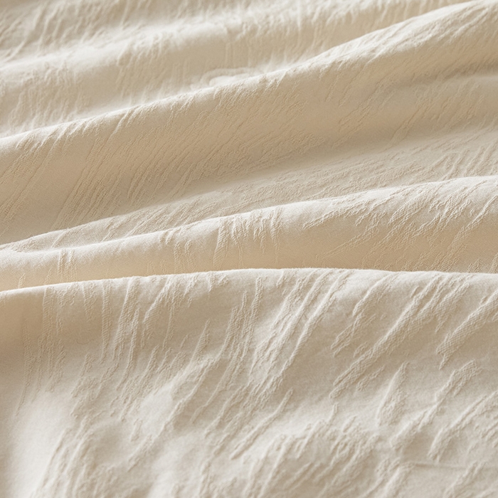 91家纺网 家纺一手货源 找家纺 一加一 2026新款全棉提花级简松弛大豆夏被-素棉云皱 克拉拉