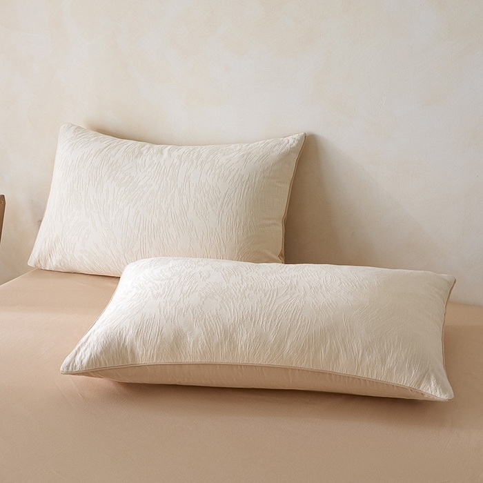 91家纺网 家纺一手货源 找家纺 一加一 2026新款全棉提花级简松弛大豆夏被-素棉云皱 克拉拉