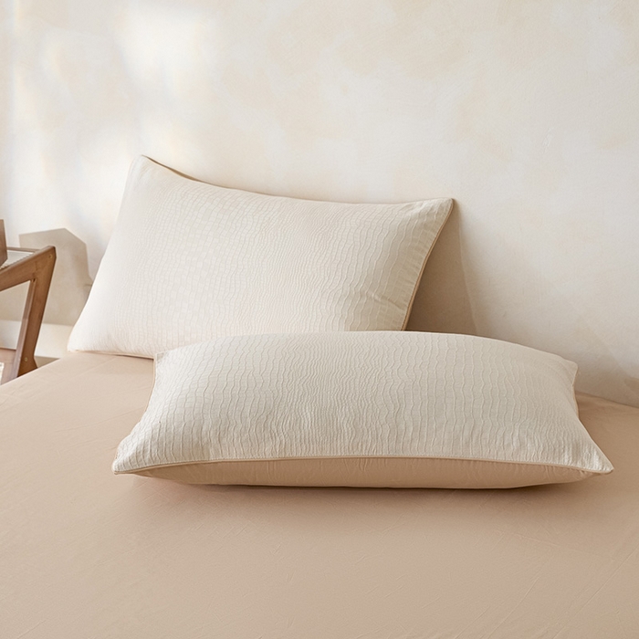 91家纺网 家纺一手货源 找家纺 一加一 2026新款全棉提花级简松弛大豆夏被-素棉云皱 石烁