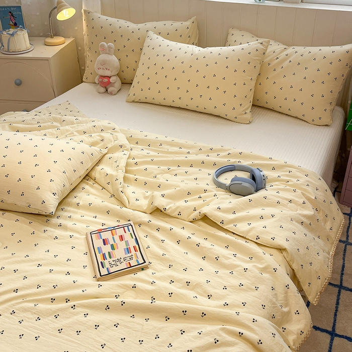 91家纺网 家纺一手货源 找家纺 （总）一加一 2026新款全棉小花边碎花大豆夏被-棉云花畔