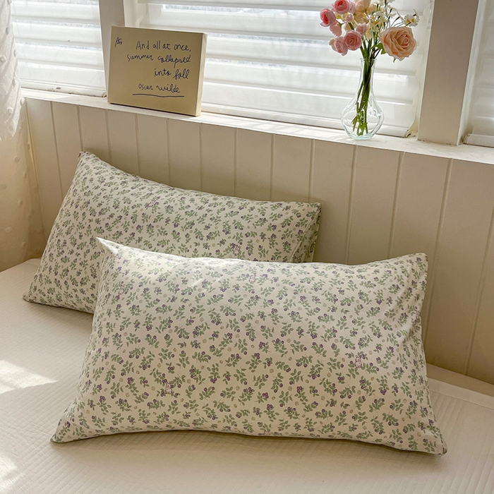 91家纺网 家纺一手货源 找家纺 一加一 2026新款全棉小花边碎花大豆夏被-棉云花畔 蓝莓兔