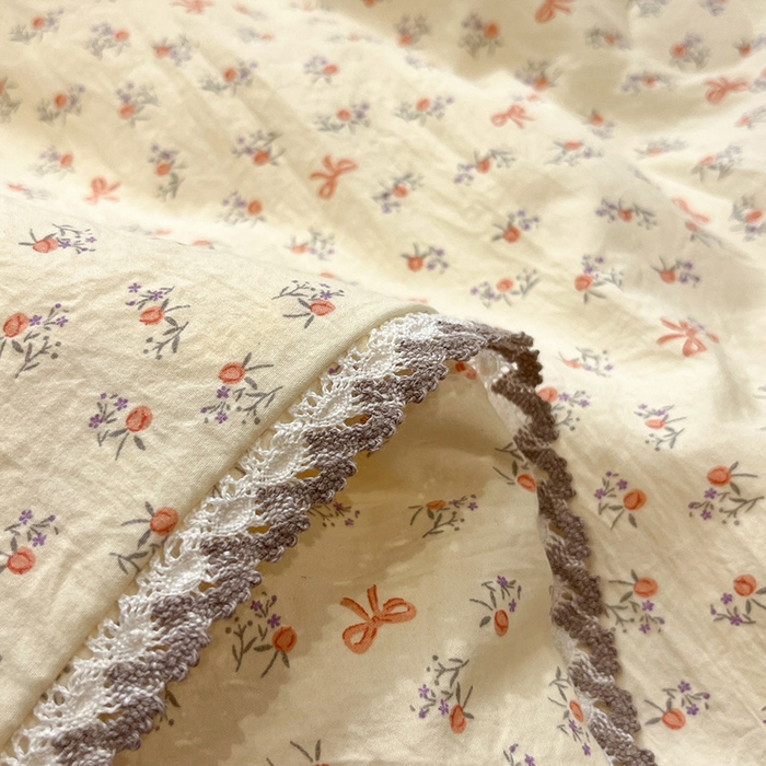 91家纺网 家纺一手货源 找家纺 一加一 2026新款全棉小花边碎花大豆夏被-棉云花畔 丝语