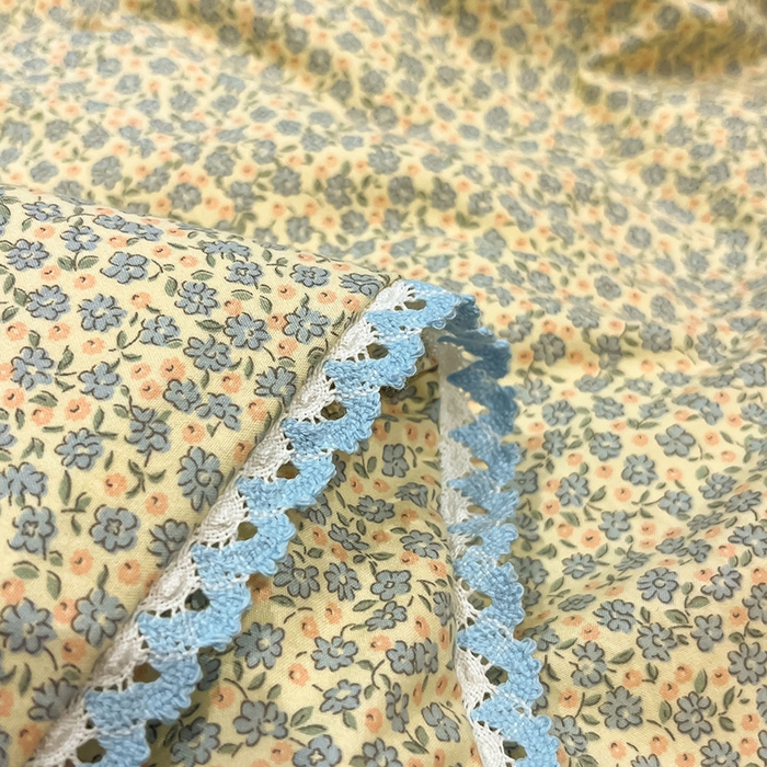 91家纺网 家纺一手货源 找家纺 一加一 2026新款全棉小花边碎花大豆夏被-棉云花畔 玉兰枝