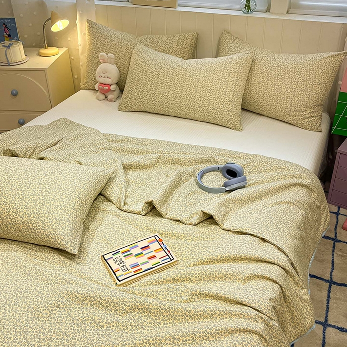 91家纺网 家纺一手货源 找家纺 一加一 2026新款全棉小花边碎花大豆夏被-棉云花畔 玉兰枝