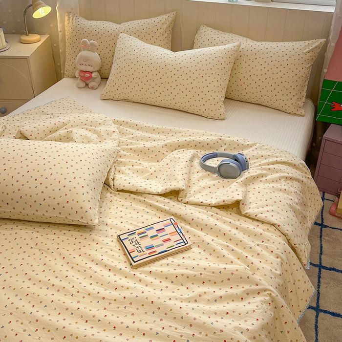 91家纺网 家纺一手货源 找家纺 一加一 2026新款全棉小花边碎花大豆夏被-棉云花畔 茉语