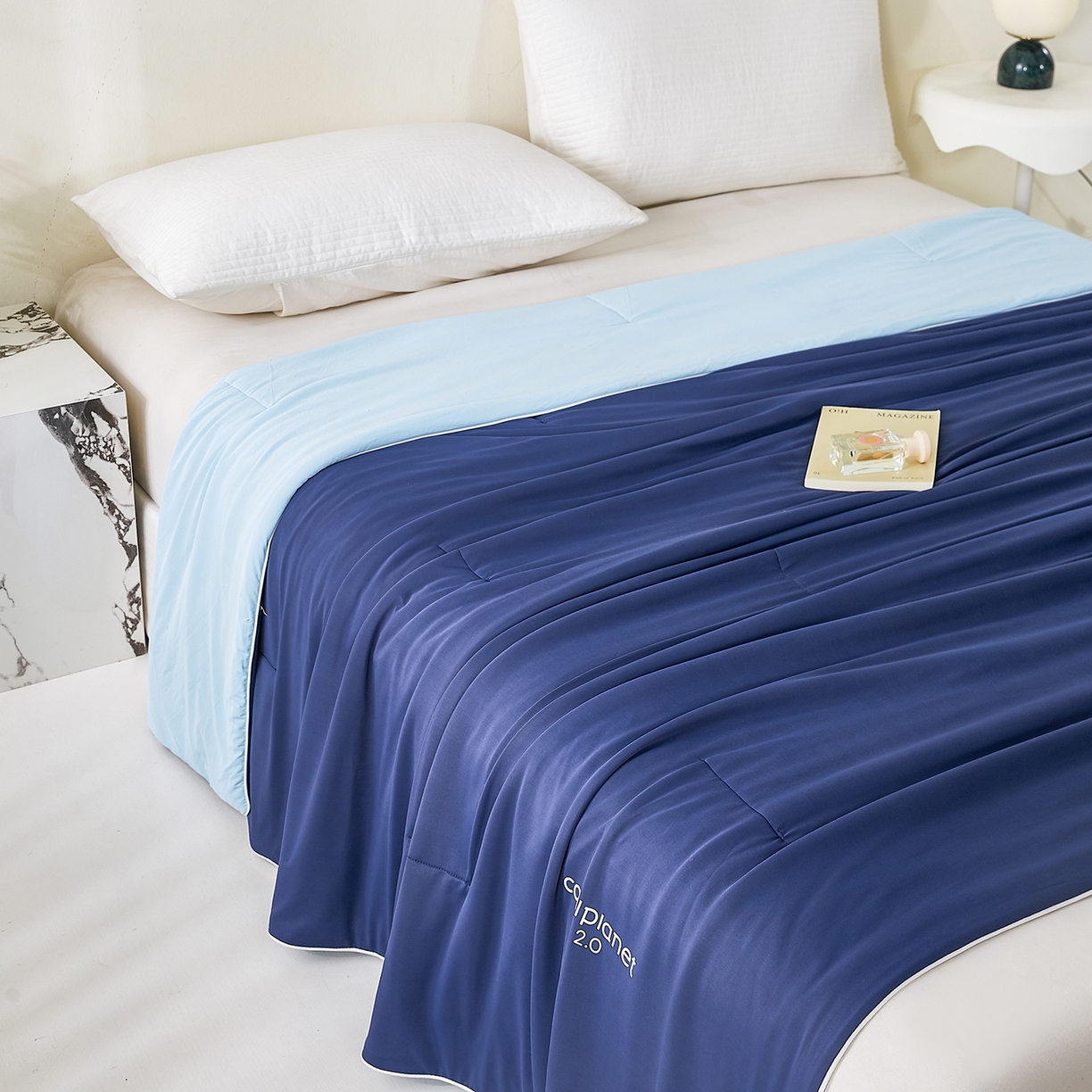 91家纺网 家纺一手货源 找家纺 （总）眠势力 2026春夏新款锦氨凉感夏被深度睡眠夏凉被被子被芯冰淇淋空调被