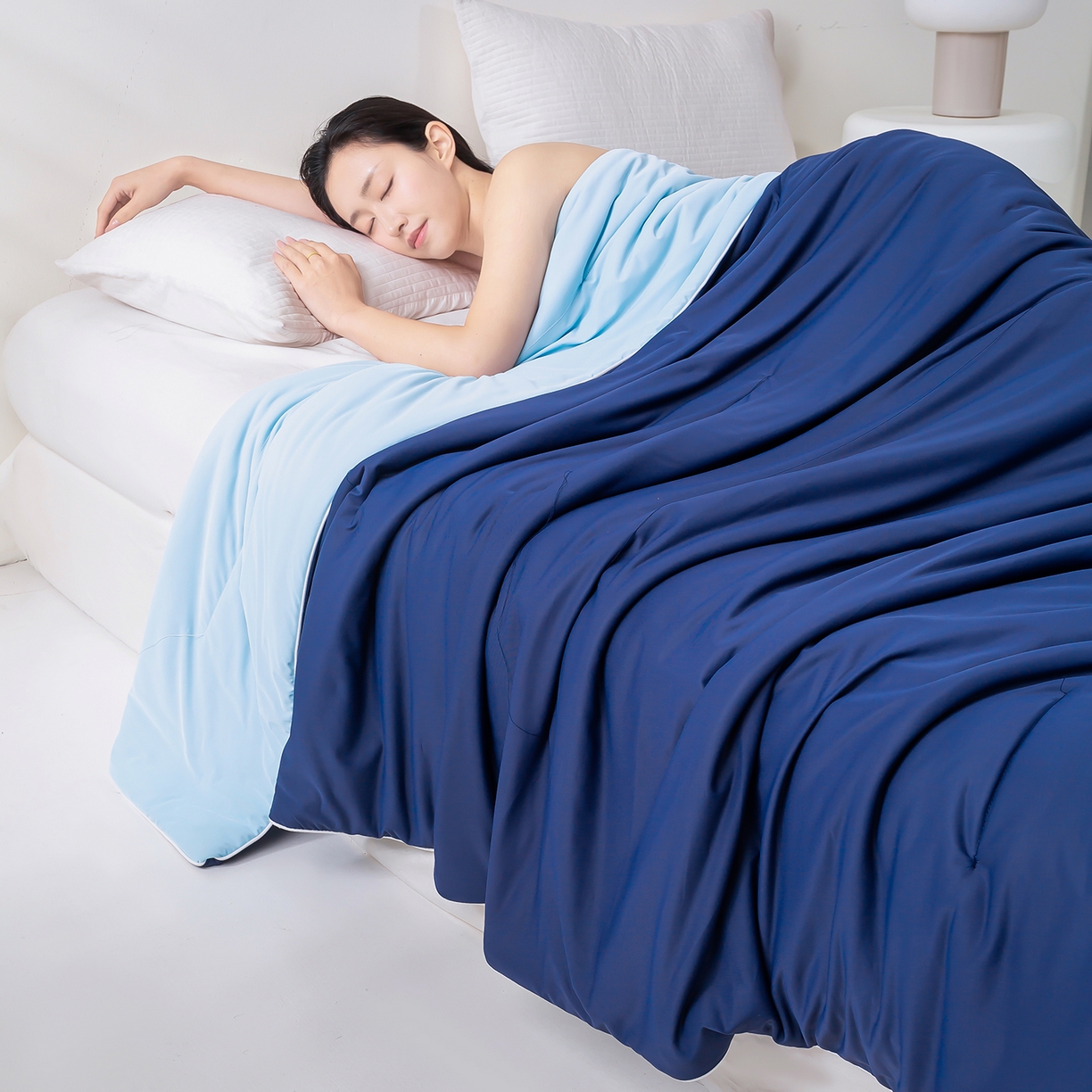 91家纺网 家纺一手货源 找家纺 （总）眠势力 2026春夏新款锦氨凉感夏被深度睡眠夏凉被被子被芯冰淇淋空调被