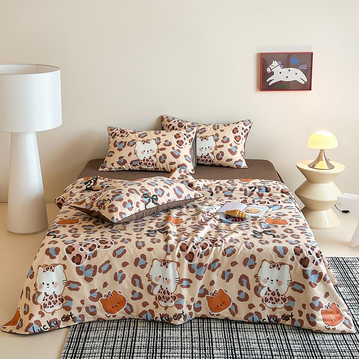 91家纺网 家纺一手货源 找家纺 一加一 2026新款全棉印花KT大豆夏被-云朵抱抱KT 狂野KT