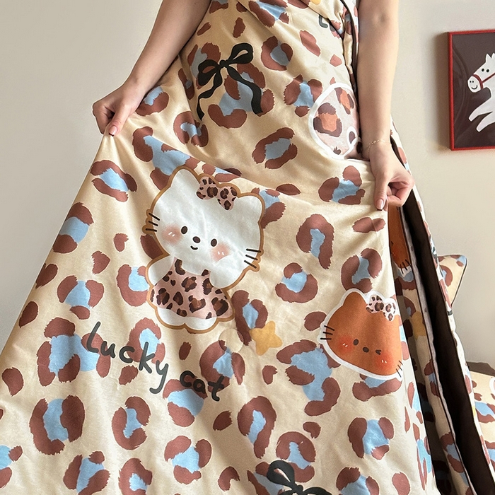 91家纺网 家纺一手货源 找家纺 一加一 2026新款全棉印花KT大豆夏被-云朵抱抱KT 狂野KT