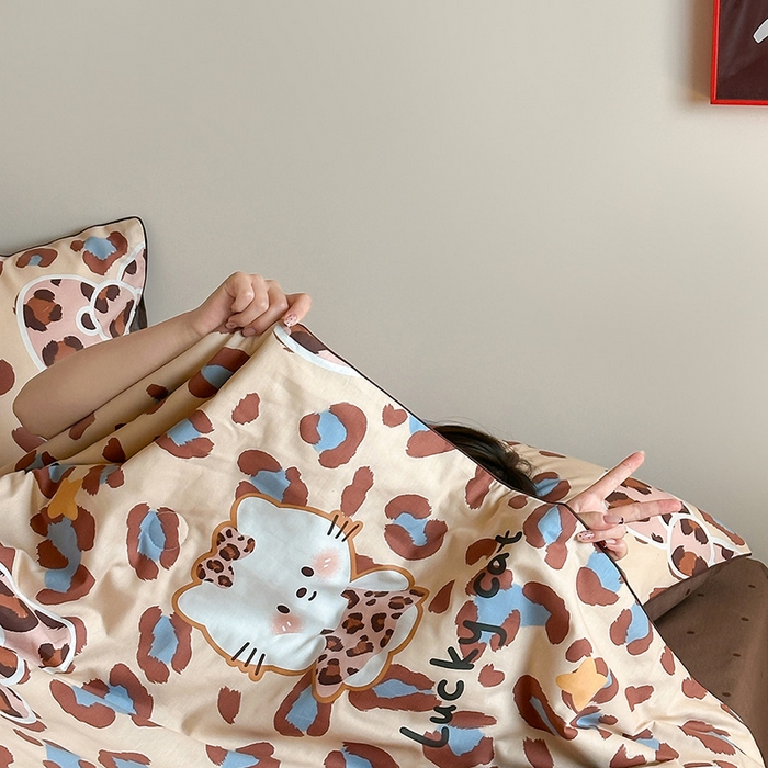91家纺网 家纺一手货源 找家纺 一加一 2026新款全棉印花KT大豆夏被-云朵抱抱KT 狂野KT