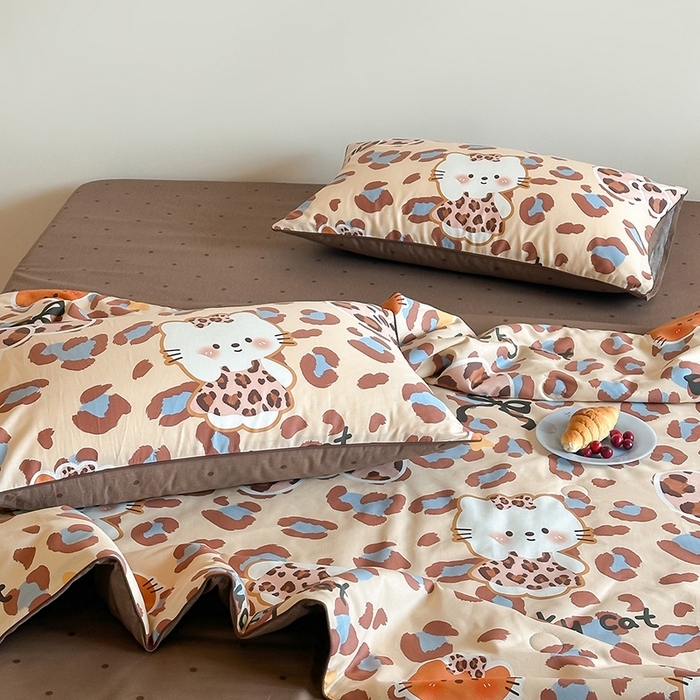 91家纺网 家纺一手货源 找家纺 一加一 2026新款全棉印花KT大豆夏被-云朵抱抱KT 狂野KT