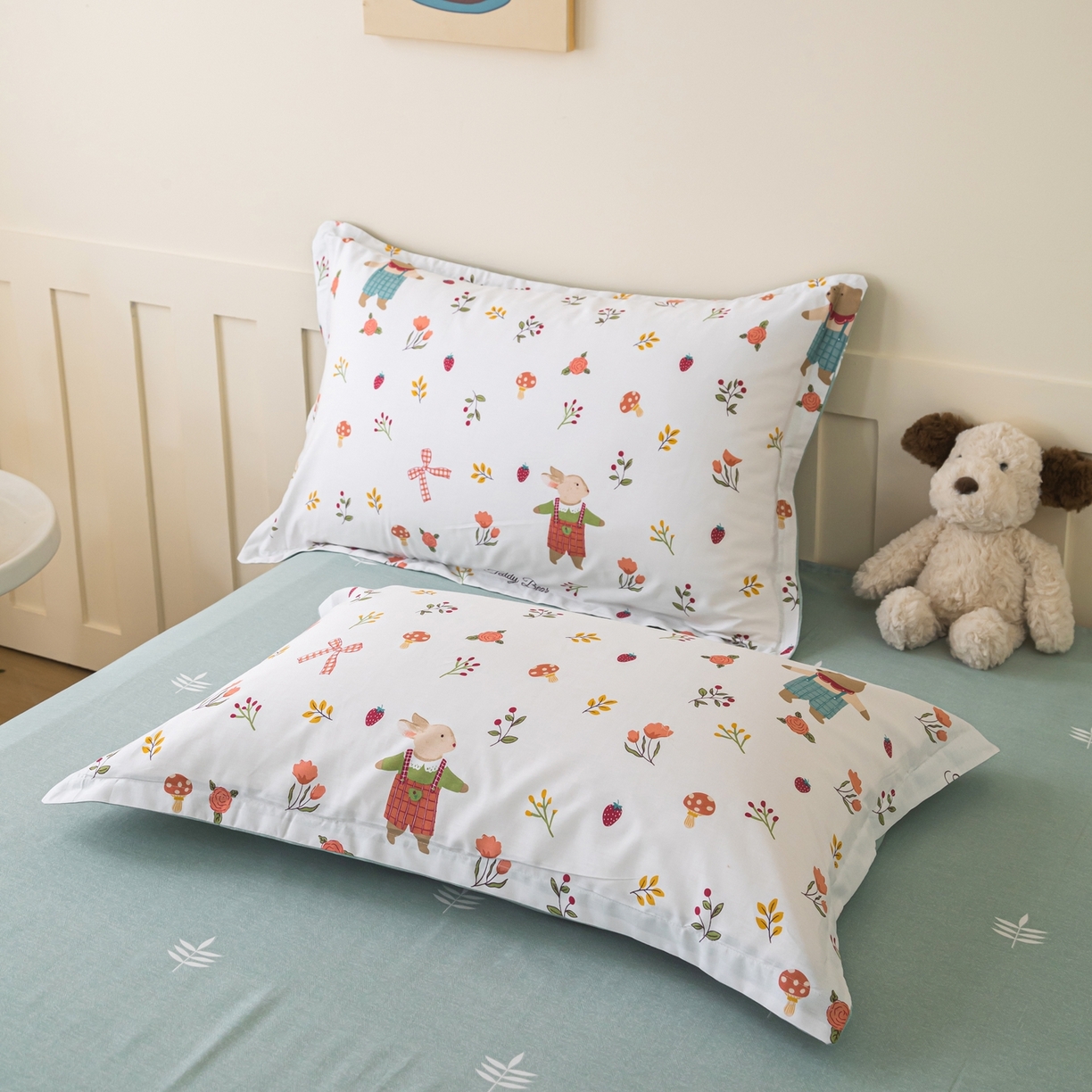 91家纺网 家纺一手货源 找家纺 梦纤绒 2026新款全棉纯棉印花四件套 花海小宠