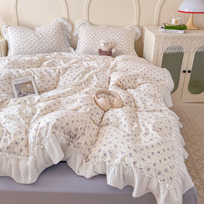 91家纺网 家纺一手货源 找家纺 橘子家 2026新款柔肤棉床单四件套 如故