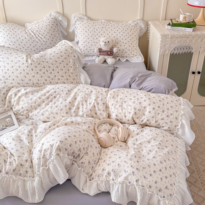 91家纺网 家纺一手货源 找家纺 橘子家 2026新款柔肤棉床单四件套 如故