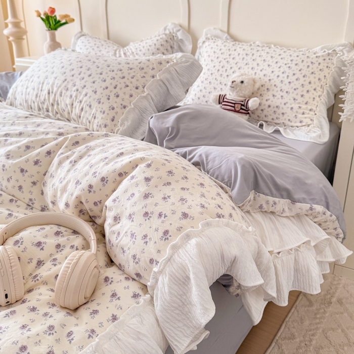 91家纺网 家纺一手货源 找家纺 橘子家 2026新款柔肤棉床单四件套 如故